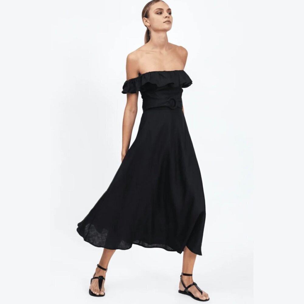 Maia Bergman Zoe Maxi Dress in Onyx Size Large